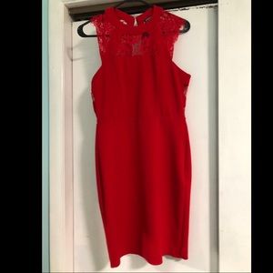 Red Halter Top Express Dress